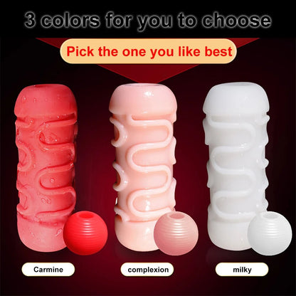Male Masturbator for Men Sex Toys Soft Real Silicone Vagina Vacuum Pocket Double Blowjob Masturbation Cup for Couple