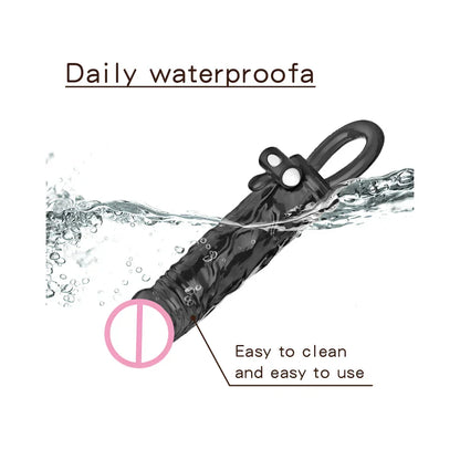 Man Penis Extender Dildo Sex Toys Condones  Realistic Condoms for Men Penis Vibrator Sleeve Reusable Vibe Condoms Extend