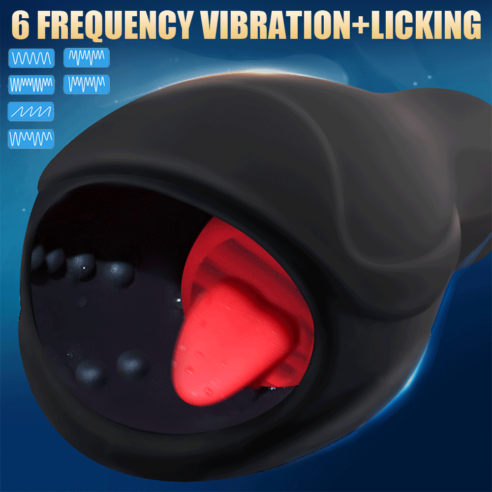 ลิ้นเลียอัตโนมัติ Masturbation ถ้วย Glans นวด Endurance Traninig เซ็กซ์ทอยสำหรับชายอวัยวะเพศชายหัวกระตุ้นชาย Vibrator