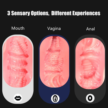 ชาย Masturbator คัพสำหรับชายอวัยวะเพศชายนวดอมควยเครื่องจริงช่องคลอดปาก Anal สูญญากาศพ็อกเก็ตหี Masturbation ถ้วยเซ็กซ์ทอย