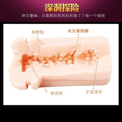 ชาย Masturbator ถ้วยซิลิโคนช่องคลอดที่สมจริงปาก Oral อมควยผู้ใหญ่เพศของเล่นผลิตภัณฑ์