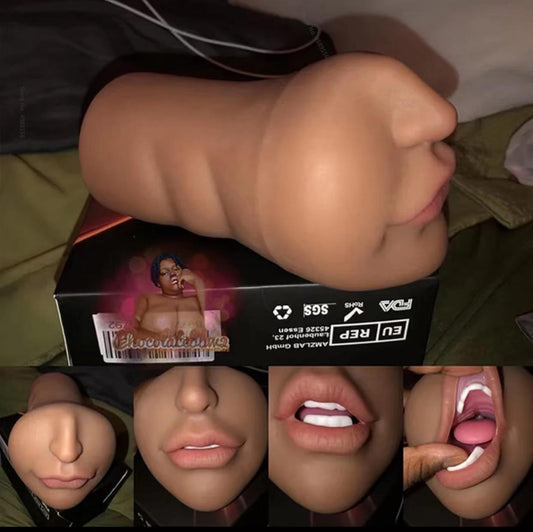 ชายอมควยคัพ Masturbator นุ่มจริงยางปลอมพ็อกเก็ตหี Thrust ช่องคลอดประดิษฐ์ Man Mouth การสำเร็จความใคร่ของเล่น