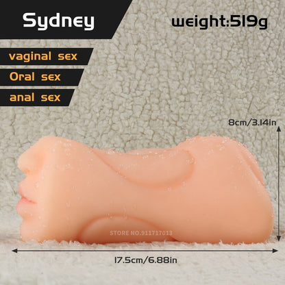 กระเป๋าจริงหีช่องคลอดประดิษฐ์ชาย Masturbators ถ้วยนุ่มลึกสมจริง Anal ซิลิโคน Sextoys Sex Toys