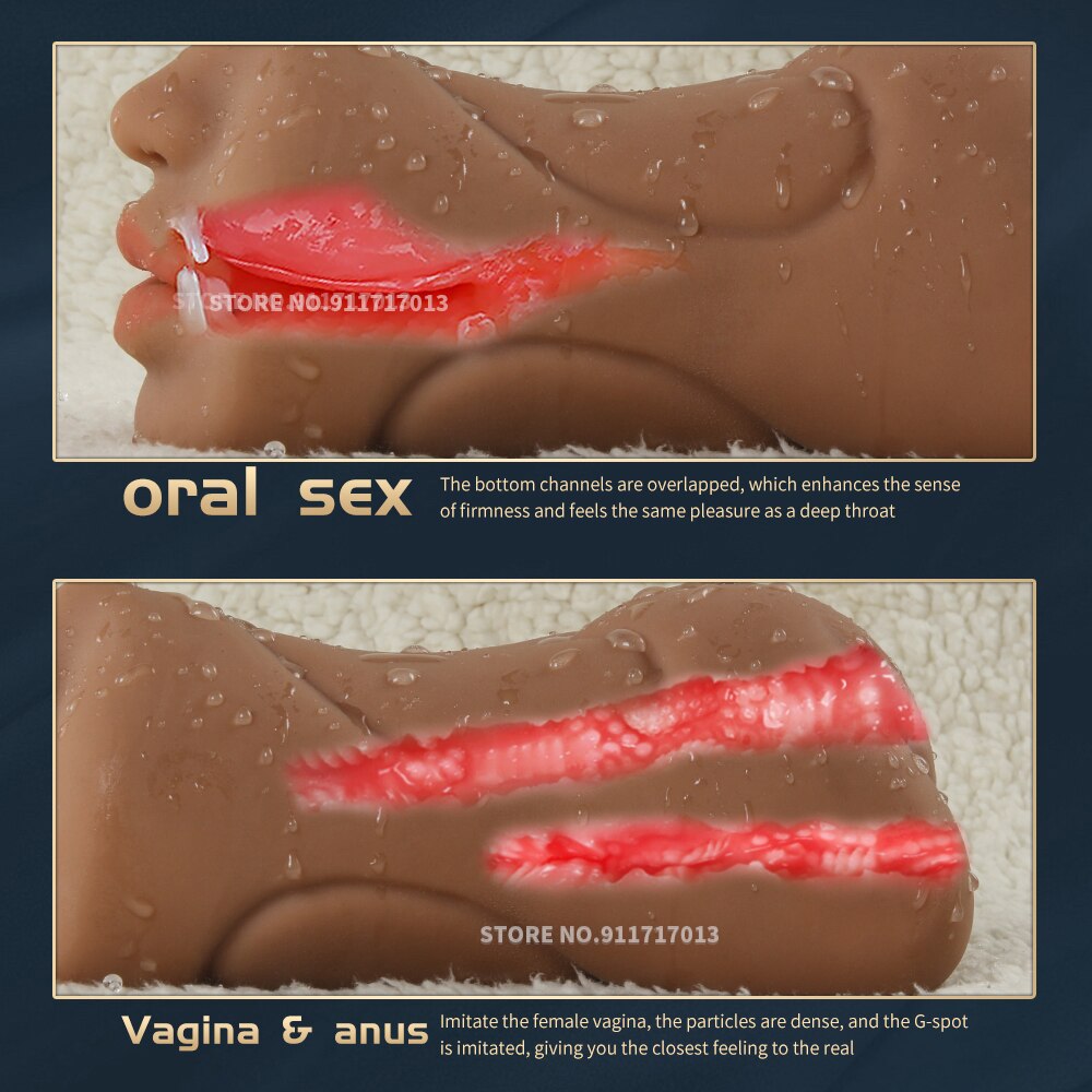 กระเป๋าจริงหีช่องคลอดประดิษฐ์ชาย Masturbators ถ้วยนุ่มลึกสมจริง Anal ซิลิโคน Sextoys Sex Toys