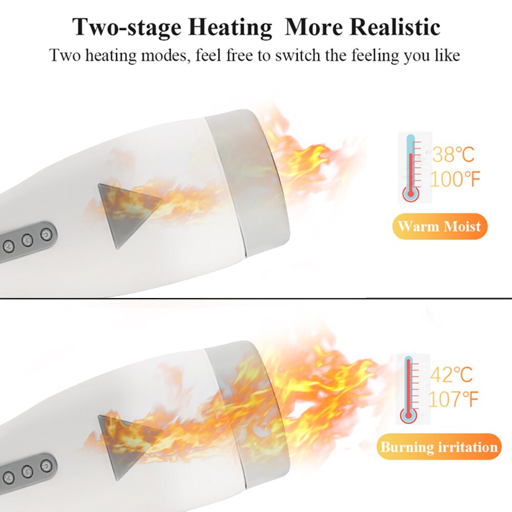 ดูดหี Masturbators ความร้อน Strong ดูดที่มีประสิทธิภาพ Vibrating เพศของเล่นสำหรับชายลึก ThroatPussy ช่องคลอด Masturbation ถ้วย