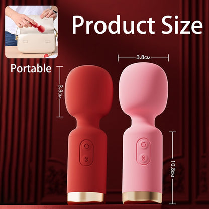 Mini AV Vibrator Magic Wand สำหรับผู้หญิงที่มีประสิทธิภาพ Clitoris Stimulator USB ชาร์จได้แบบพกพา Massager หญิงผู้ใหญ่สินค้าเซ็กซ์ทอย
