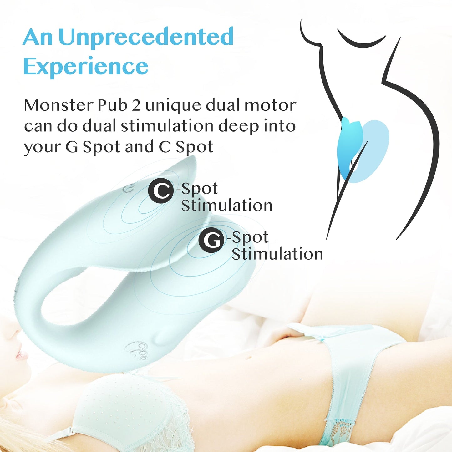 Monster Pub G-Spot Dual Motor Rechargeable Clitoral Vibrator Bluetooth Wireless APP Remote Control Vibrators for Women Sex Toy