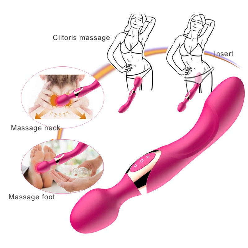 New AV Magic Wand G Spot Massager. USB Charge Big Stick Vibrators for Women Female Sexy Clit Vibrator Adult Sex Toys for Woman