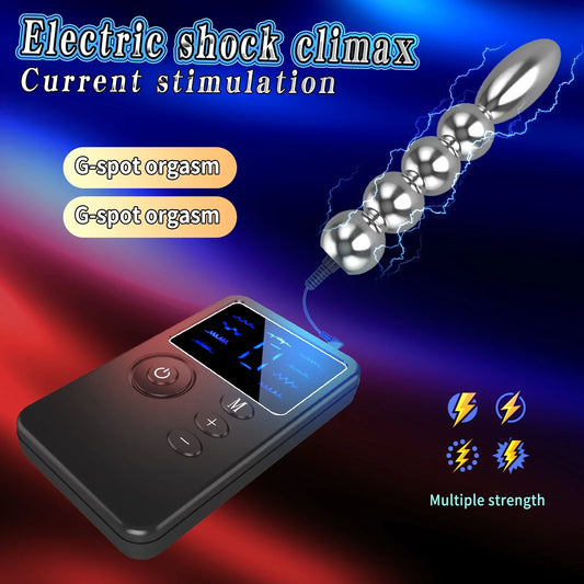 New Dual Output Electric Shock Host Electrosex Electroshock Anal Butt Plug . Electrostimulator Anal Bdsm Adult Sex Toys . E-stim