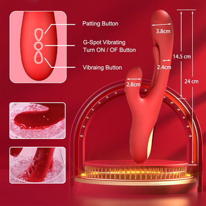 กระต่าย Patting Vibrator Clitoris ผู้หญิง Stimulator Massager ที่มีประสิทธิภาพ G Spot Vibrating เซ็กซ์ทอยหญิง Masturbator ผู้ใหญ่สินค้า