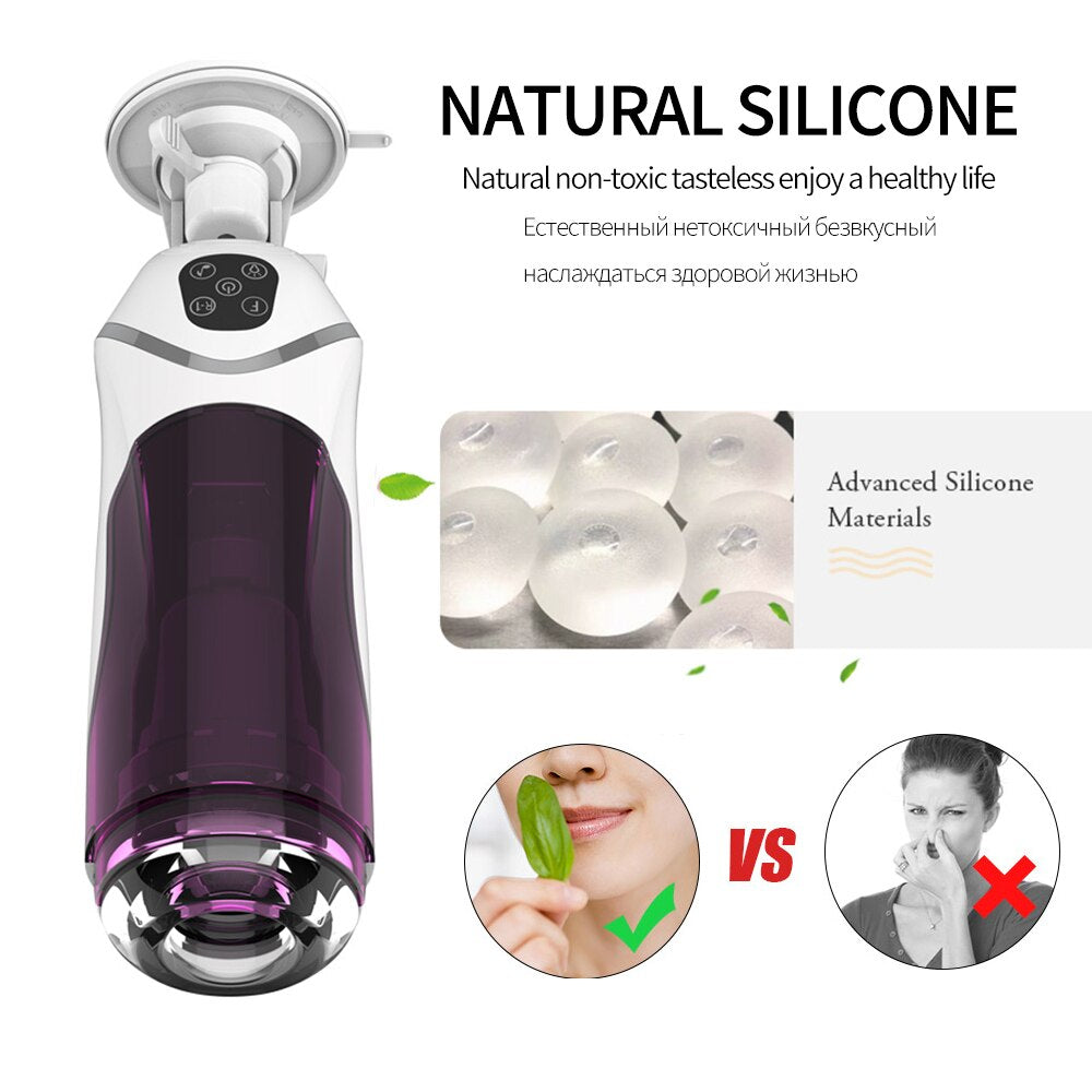 Powerful Automatic Telescopic Rotation Male Masturbator Voice Interaction Masturbator Cup Vagina Sex Toys for Men Adult Sex Shop