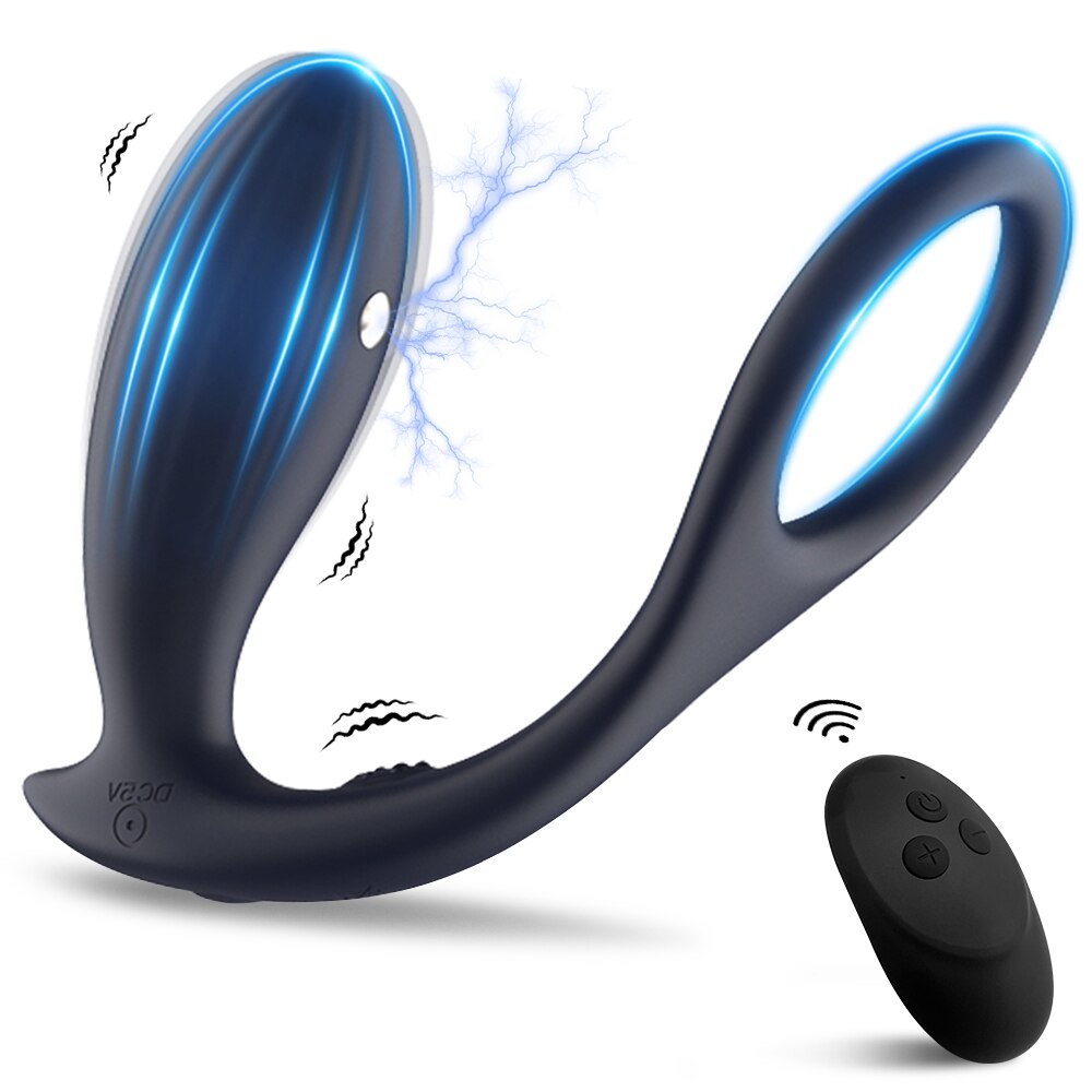 ไฟฟ้าช็อตชาย Prostate Massager ไร้สาย Anal Vibrator Dildo Vibrator Big Butt Plug Anal เกย์เซ็กซ์ทอยสำหรับผู้ชายผู้หญิง