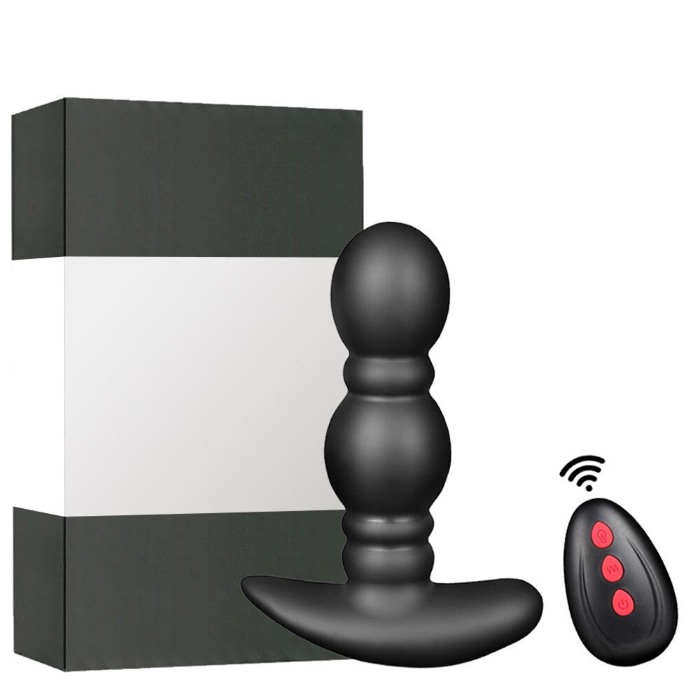 รีโมทคอนโทรลไร้สายชาย Prostate Massager Inflatable Anal เสียบ Vibrating Butt Plug Anal ขยาย Vibrator เพศของเล่นสำหรับชาย