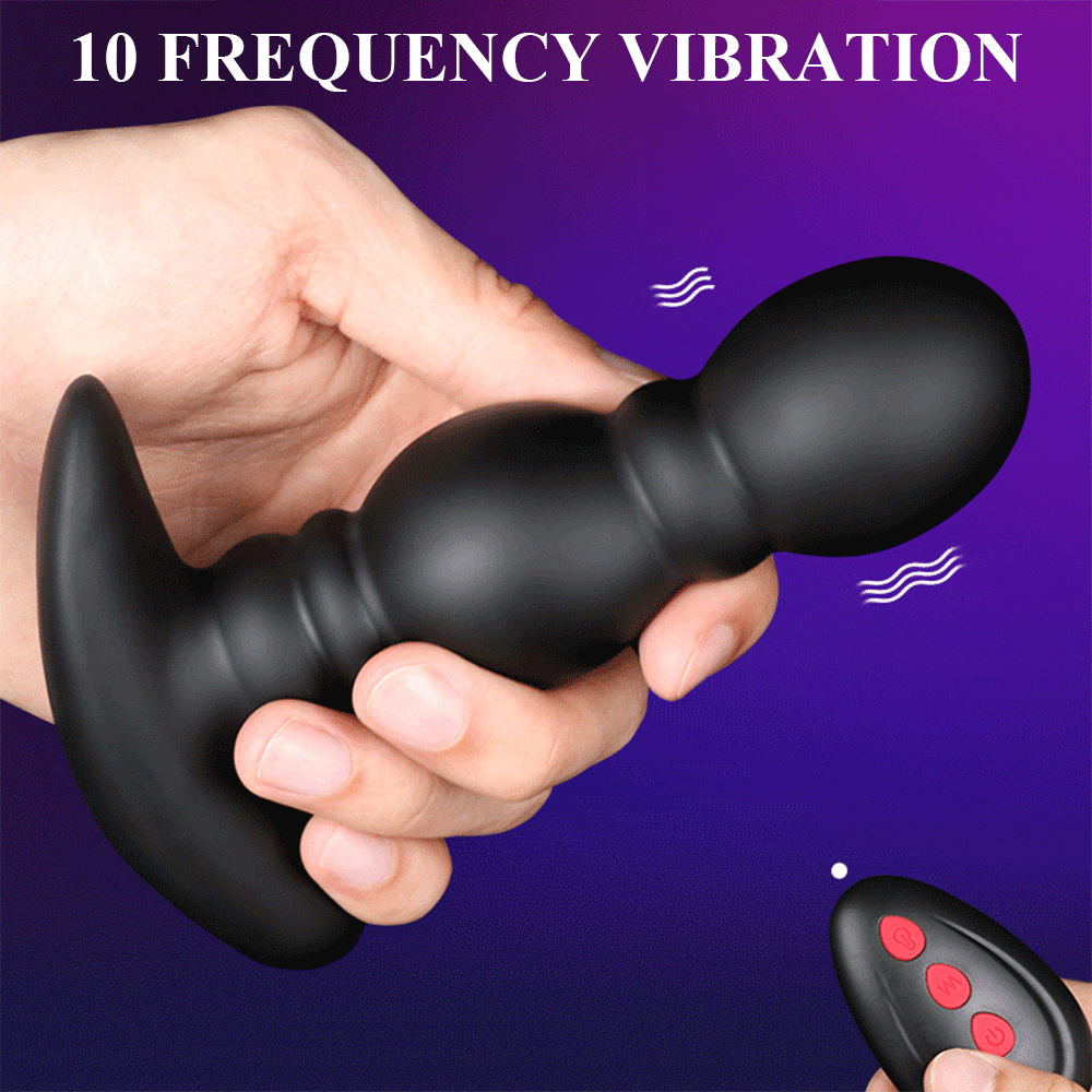 รีโมทคอนโทรลไร้สายชาย Prostate Massager Inflatable Anal เสียบ Vibrating Butt Plug Anal ขยาย Vibrator เพศของเล่นสำหรับชาย