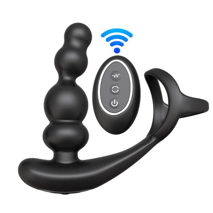 ชาย Prostate Massager Vibrator 360 ° หมุน Anal ปลั๊กอวัยวะเพศชายแหวน Butt Plug Vibrator ไร้สายควบคุมเซ็กซ์ทอยสำหรับชาย Masturbator