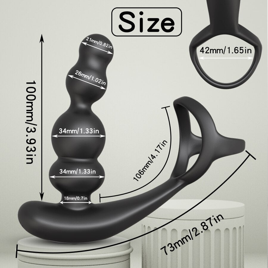 ชาย Prostate Massager Vibrator 360 ° หมุน Anal ปลั๊กอวัยวะเพศชายแหวน Butt Plug Vibrator ไร้สายควบคุมเซ็กซ์ทอยสำหรับชาย Masturbator