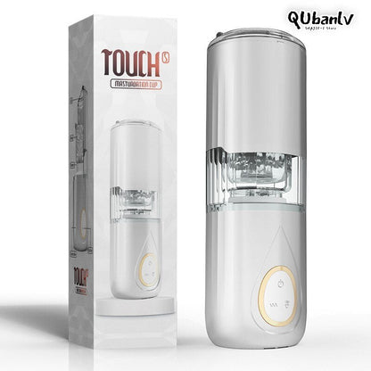 QUBANLV Automatic Piston Telescopic ช่องคลอดจริง Pussy ชาย Masturbator ความร้อนดูดเสียงปฏิสัมพันธ์เครื่องเพศของเล่นสำหรับผู้ชาย