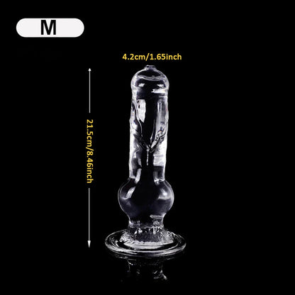 Realistic Dog Dildo Transparent Animal Clitoris Stimulator Strong Suction Cup Dildo Monster Huge Size Penis Adult Sex Toys