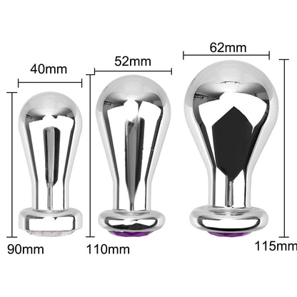 S/M/L Sex Toy Men and Women Bulbs Anal Plugs Metal Anus Dilator Anal Beads Butt Plug