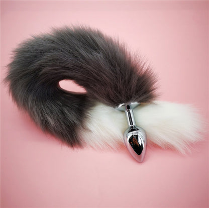 Soft Anal Plug Faux Fox Tail Cosplay Butt Plug Anal Sex Tail Stainless Smooth Steel Butt Plug Anal Sex Toys for Woman Couples