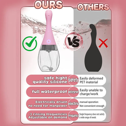 Enema Anal Douches Enema Bulb Silicone Nozzles Colon Cleanse Anti Backflow Shower Douche Enema Kit Anal Cleansing Feminine Care