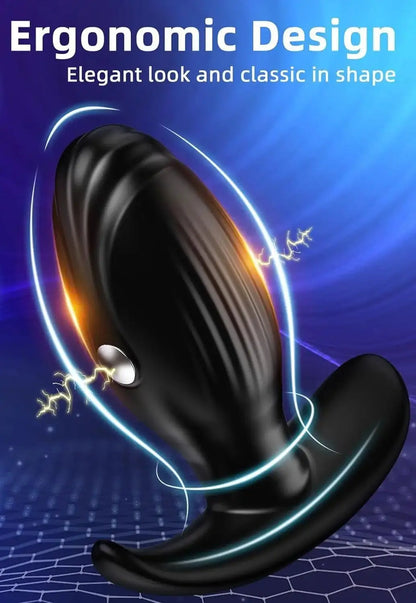 Electric Shock Anal Plug Vibrator Prostate Massager Wireless Buttplug 10 Vibrating & 3 Pulsed Modes Sex Toys for Couple Gay Women