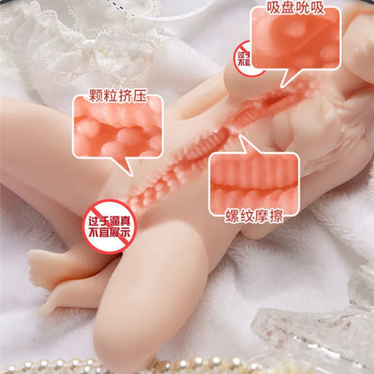 MiNi School Flower Figure Male Masturbation Cup Realistic Vagina Sex Toys for Men 18+ Penis Pump Glans Stimulate Sex Goods XXX