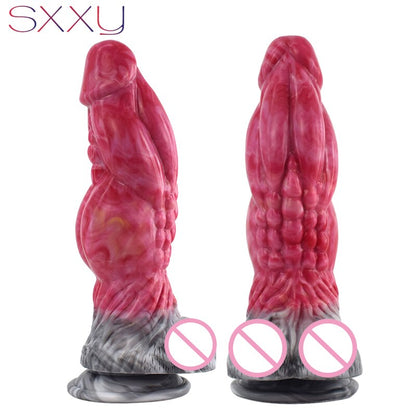 มอนสเตอร์เพศชายอวัยวะเพศขนาดใหญ่ SXXY พร้อมจุ๊บยางสำหรับผู้หญิง ช่วยสำเร็จความใคร่ให้สุภาพสตรี ดิลโด้แฟนตาซีของเล่นสำหรับผู้ใหญ่สำหรับมีเพศสัมพันธ์ อุปกรณ์ขยายก้นทางทวารหนัก