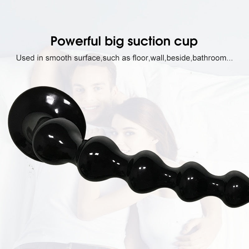 ของเล่นทางเพศสำหรับผู้หญิงและชาวเกย์ จุกเสียบทวารยาว 360 มม. ลูกปัด 8 เม็ด เครื่องนวดต่อมลูกหมากทวาร ลูกปัดเสียบทวาร เครื่องช่วยสำเร็จความใคร่ทางทวาร ของเล่นสำหรับทวารหนัก