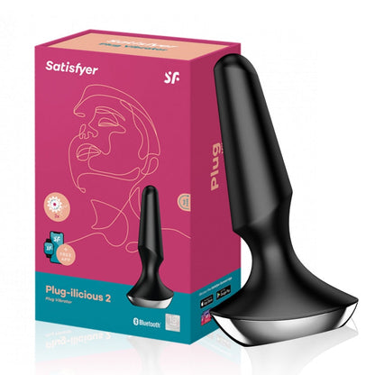 Satisfyer Plug-Ilicious 2 App รีโมทคอนโทรลต่อมลูกหมาก Massager Buttplug ของเล่นสำหรับชาย Vibrator ซิลิโคนวัสดุหญิง Anal Plug