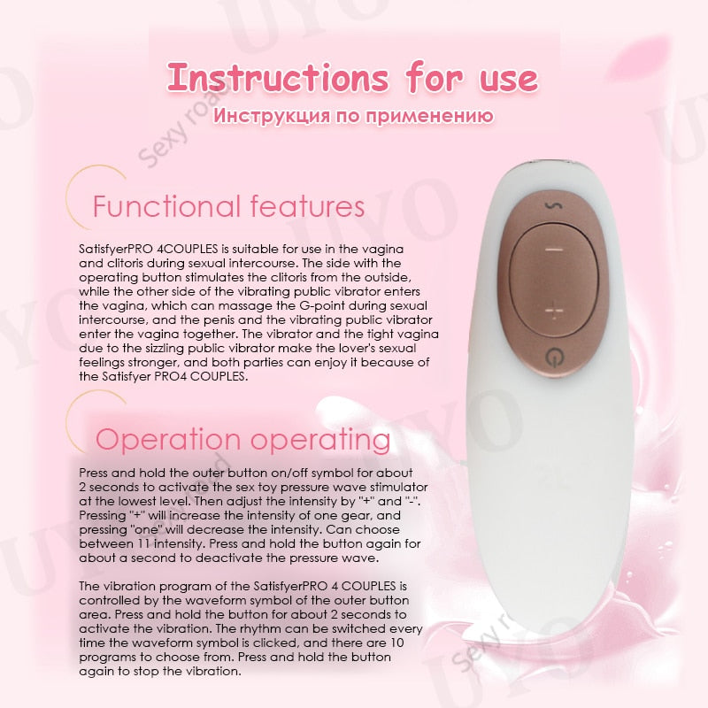 เยอรมนี Satisfyer Pro4คู่ดูด G Spot ซิลิโคน UYO Vibrator Dildo ผู้ใหญ่ของเล่นกระตุ้น Clitoral ดูดของเล่น