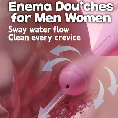 Enema Anal Douches Enema Bulb Silicone Nozzles Colon Cleanse Anti Backflow Shower Douche Enema Kit Anal Cleansing Feminine Care