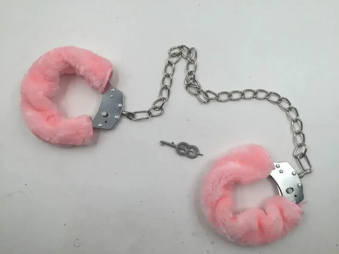 Fuzzy Plush Handcuffs  Soft Bondage Restraints for Couples Play  Adjustable  Comfortable