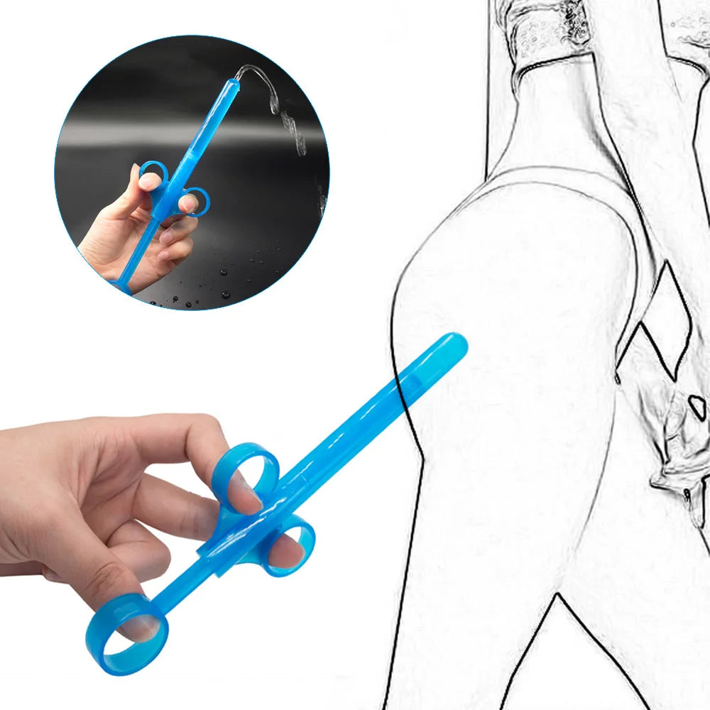 Lubricant Applicator Enema Injector Anal Vagina Clean Tools Syringe Sex Aid Tool Lube Launcher Sex Toys For Couple Adult Erotic