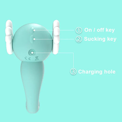 Female Masturbation Sucker USB Rechargeable Vibrator Sucking Massager Adult Sex Toys For Breast Clitoris