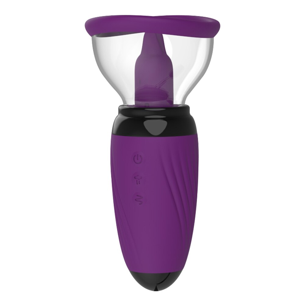 หัวนมดูดเครื่องลิ้นสั่น Sex Shop หญิง Masturbator Clitoral Stimulator หีเซ็กซ์ทอยสำหรับคู่