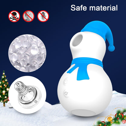 Snowman Clit Sucker Vibrator เซ็กซ์ทอยสำหรับผู้หญิงผู้ใหญ่18หัวนมคริสต์มาสหญิง Clitoris สูญญากาศกระตุ้นอมควย Oral