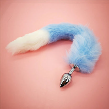 Soft Anal Plug Faux Fox Tail Cosplay Butt Plug Anal Sex Tail Stainless Smooth Steel Butt Plug Anal Sex Toys for Woman Couples