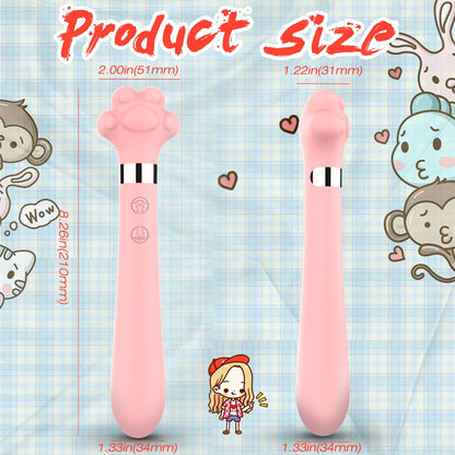 Soft น่ารัก Cat Claw Double Vibrator ซิลิโคนกันน้ำ Wand Masturbator เพศของเล่นสำหรับหญิงช่องคลอด G-Spot Anal นวด Shop