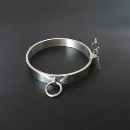 Stainless Steel Slave Flirt Wrist Handcuffs Ankle Cuffs Neck Collar Chain BDSM Shackle Bondage Invisiable Lock Fetish Sex Toys