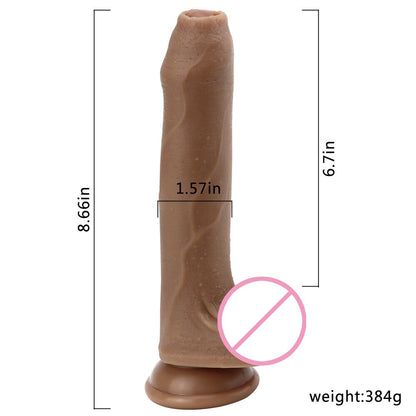 Strong ชายเลื่อน Foreskin Big Dildo ผิวรู้สึกดูดถ้วยหนา Cock ผู้ใหญ่ของเล่นสำหรับผู้ชายผู้หญิงเกย์คู่ซิลิโคนอวัยวะเพศชาย