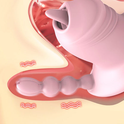 เลีย Sucking Vibrator สำหรับผู้หญิง Wearable Dildo ระยะไกล G Spot ช่องคลอด Massager Clit Stimulator Vibrating Anal Butt Plug เซ็กซ์ทอย