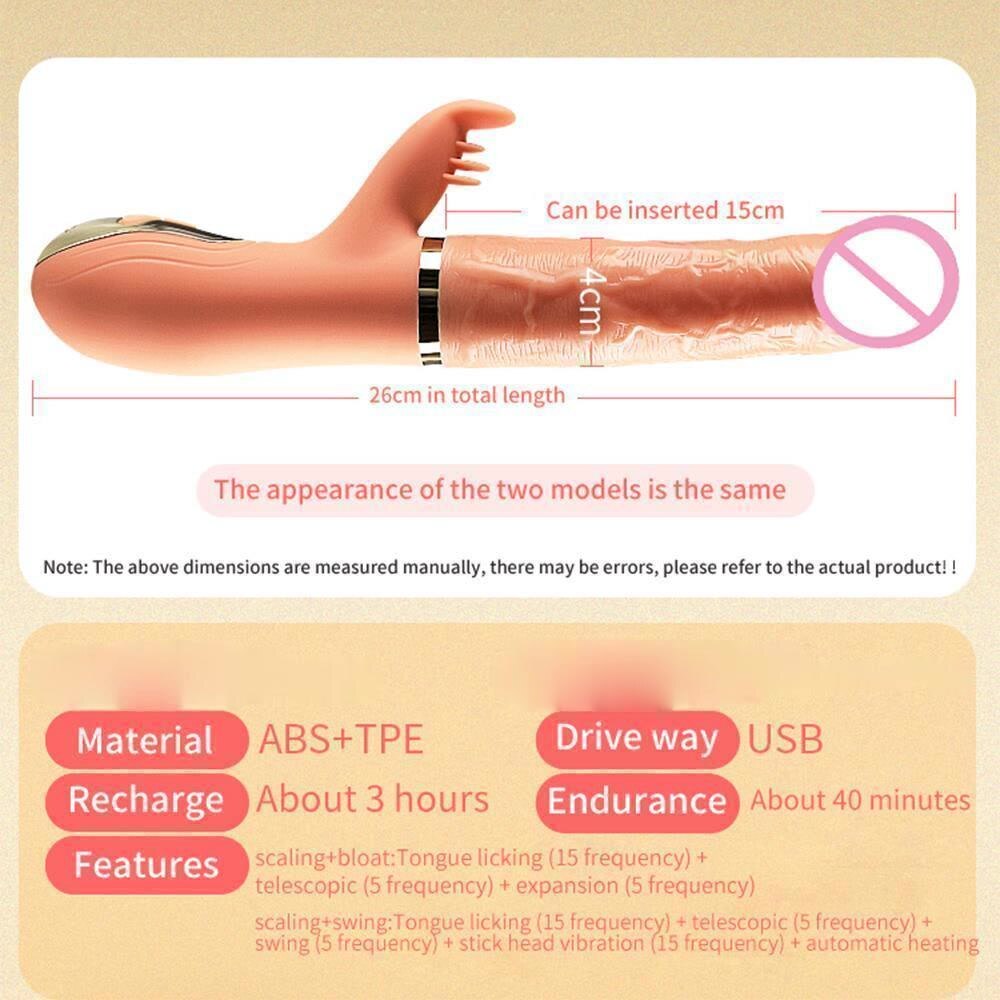 มือถือ Thrusting Dildo Vibrator สำหรับผู้หญิง Clit เลียของเล่นผู้ใหญ่เครื่องช่องคลอดช่องคลอดเครื่องมือหญิง Masturbator