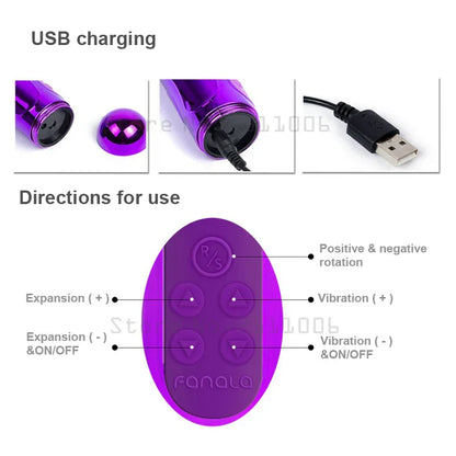 USB Retractable vibrators for women sex machine juguetes sexuales.sexe toys of woman prodotti del sesso dildo vibrator
