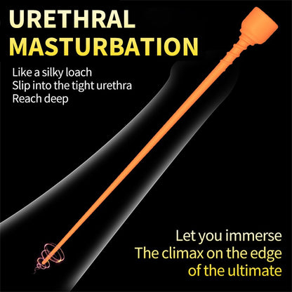 ดูดถ้วย Urethral เครื่องกระตุ้นอวัยวะเพศชายปลั๊ก Urethral Dilator ยาวซิลิโคนม้า Rod เครื่องกระตุ้นต่อมลูกหมากเซ็กซ์ทอยสำหรับเกย์
