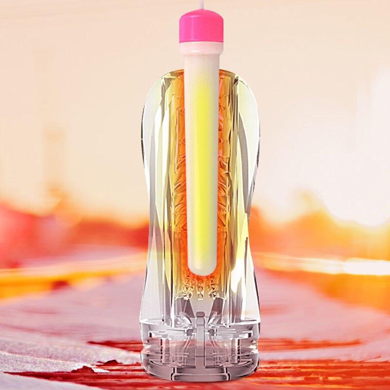 Vagina Male Masturbator Cup Soft Pussy Sex Toys Transparent Adult Endurance Exercise Sex Products Vacuum Pocket Cup For Man