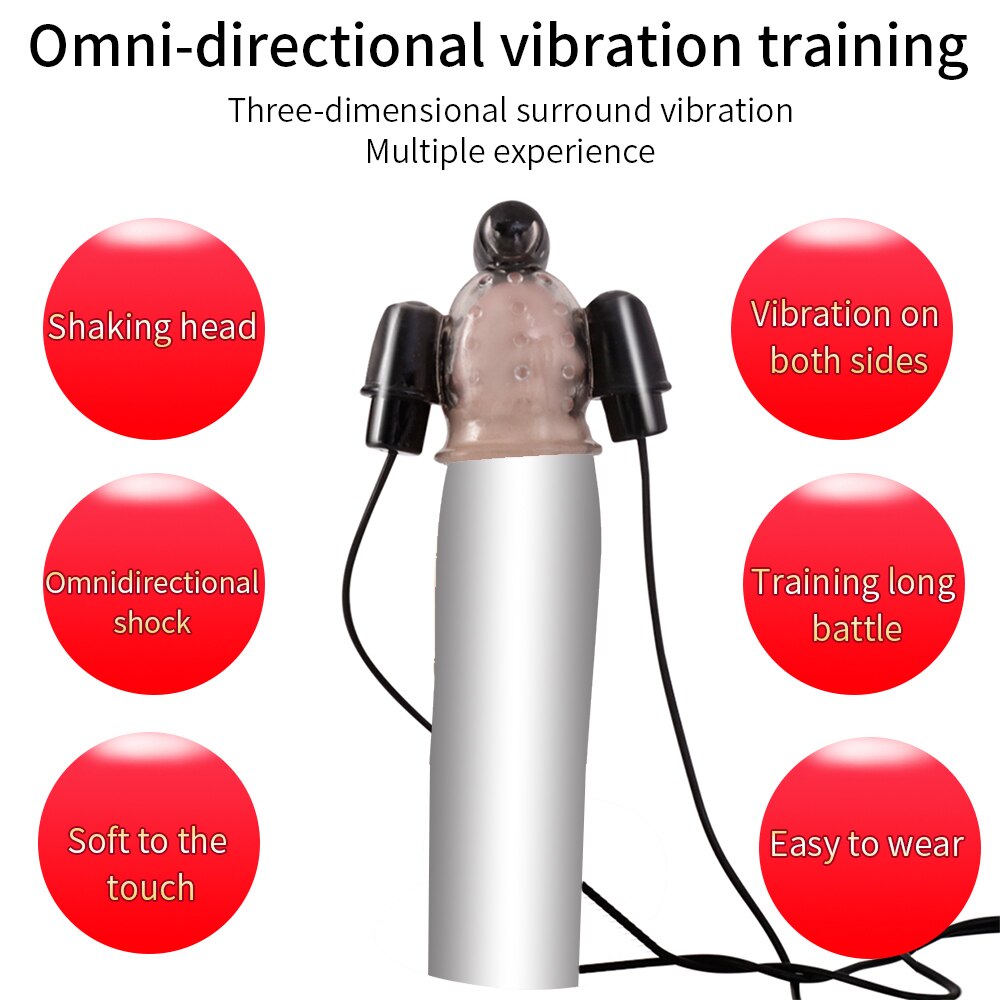 Vibrating Ghost Exerciser Sex Toy for Adult Sex Products Glans Vibrator Penis Pump Enlargement Vibrator for Men Masturbator