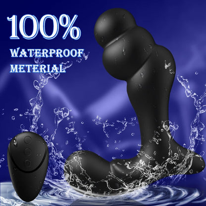 Vibrating Prostate Massager Anal การฝึกอบรม Butt ปลั๊ก12โหมดการสั่นสะเทือน G-Spot Vibrator Anal ลูกปัดกระตุ้นอุปกรณ์