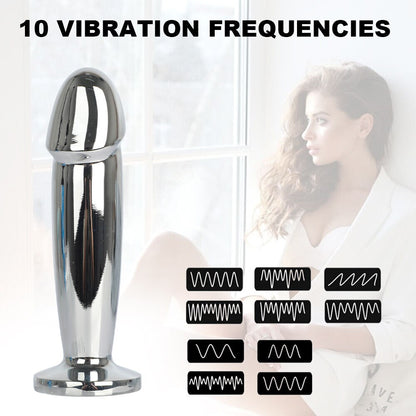 โลหะ Vibrator Anal เสียบของเล่นเพศสำหรับผู้ชาย Anal Massager สแตนเลส Butt Plug G-Spot Anus Stimulator Remote ช่องคลอด Vibrator
