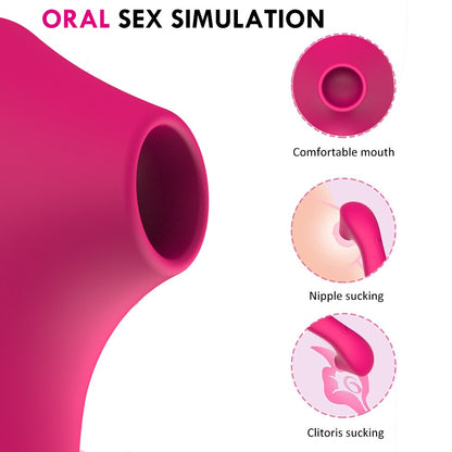 ช่องคลอดดูด Vibrator เพศของเล่นสำหรับหญิงช่องปากลิ้นดูดเป่า Clitoris Masturbator ของเล่นเพศเร้าอารมณ์สำหรับผู้ใหญ่